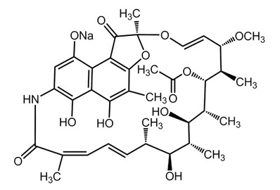 Rifamycin SV sodium, ≥900 IU/mg